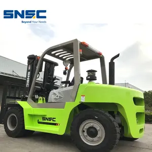 Top Quality Big Double Front Tyres 5ton Diesel Forklift With Japanese Engine