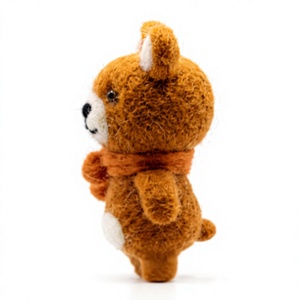 Adorno de Oso de Peluche Hecho a Mano, Ecológico, Estilo Tradicional, con Bufanda, 100% Lana Certificada, Tamaño Personalizado, Decoración Navideña para Colgar en la Pared - Product Image 3