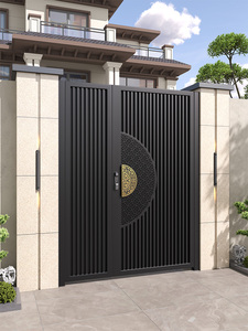 <span class=keywords><strong>Portail</strong></span> moderne en alliage d'aluminium à double battant pour villa et maison individuelle, installation facile, fabriqué en Chine - Product Image 6