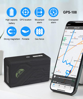 Pelacak GPS Aset dengan daya tahan baterai lama gps gps108 kapasitas baterai besar dengan sistem pelacakan GPS gratis melalui APLIKASI, dapat mematikan mesin kendaraan dari jarak jauh