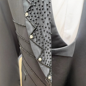 <span class=keywords><strong>Traje</strong></span> de Etiqueta para <span class=keywords><strong>Hombre</strong></span>, Estilo Americano, 3 Piezas, Nuevo, Transfronterizo, 100% Lana Peinada, Pantalones Casuales con Cierre de Cremallera - Product Image 4