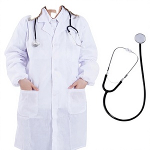 Ventes en gros de blouses de laboratoire en polyester tissé blanc à manches longues unisexes personnalisées, uniformes médicaux pour infirmières et médecins d'hôpital - Product Image 3
