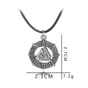 Joyería pagana amuleto Valknut collar vikingo amuleto eslavo colgante Guerrero escandinavo símbolo de Odín de collar nórdico para hombres - Product Image 6