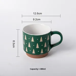Taza <span class=keywords><strong>de</strong></span> Agua Familiar con Diseño Estético y Asa, Tema Navideño, Pequeño Regalo, Taza Práctica para Parejas - Product Image 6