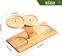 Support à plantes moderne en bambou à 3 niveaux - Étagère de fenêtre intérieure et support de table pour plantes |   Support à fleurs pour rebords de fenêtre