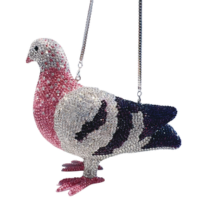 Borsa <span class=keywords><strong>da</strong></span> <span class=keywords><strong>Sera</strong></span> di Lusso Daiwei Fatta a Mano a Forma di Piccione 3D con Strass e Cristalli, <span class=keywords><strong>Pochette</strong></span> Rigida per Donne, Matrimoni e Feste - Product Image 6