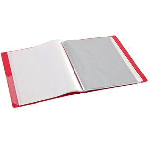 Comix NF40AK <b>Document</b> Booklet A4 40-Pouch File Protection <b>Bag</b> Red - Product Image 3