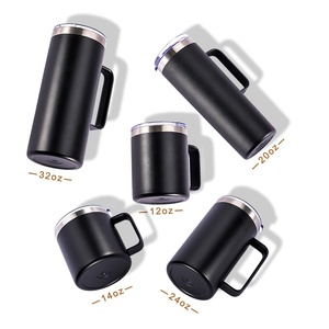 Tùy Chỉnh 12Oz Travel Coffee Mug Đôi Tường Chân Không Cách Điện Kim Loại Thép Không Gỉ Tumbler Với Xử Lý - Product Image 2
