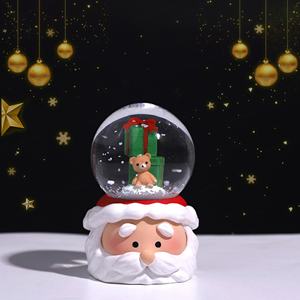 Bola de Cristal Personalizada con Santa Claus Rodante, Adornos Navideños para Decoración del Hogar - Product Image 2