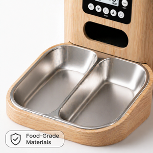 Dispensador de Comida para Perros con Diseño de Madera y Pantalla LCD, Capacidad de 4L para Vacaciones y Alimentación Diaria de Perros Pequeños/Medianos - Product Image 4