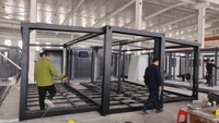 Maison de conteneur pliable à double toit classique Panneau sandwich en acier extensible préfabriqué à assemblage rapide pour résidentiel