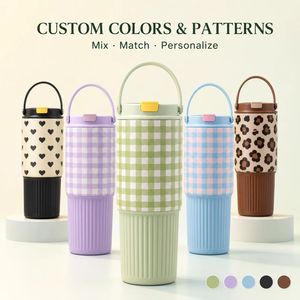 Wholesale Custom Logo Stainless Steel Vacuum Insulated Tumbler with Handle, <b>Large</b> Capacity Car Travel <b>Mug</b> for Outdoor Sports - Product Image 2