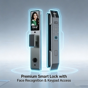 Serrure de porte intelligente avec interphone vidéo Elock ES462D, entrée sans clé par empreinte digitale et accès à distance par application pour la sécurité de la maison/de l'appartement - Product Image 1
