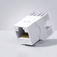 Conector de Cable de Red para Ordenador Haina HN-ECM Cat5e Sin Blindaje, Protección Ambiental, PC 50U, Cabeza de Cristal 8P8C RJ45 para Cableado