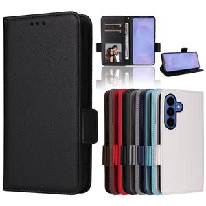 Étui de téléphone portefeuille à rabat en cuir magnétique de luxe avec porte-cartes pour <span class=keywords><strong>Samsung</strong></span> Galaxy S26 <span class=keywords><strong>Ultra</strong></span> S24 FE S25 Edge - Product Image 1