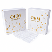 Boîtes rigides personnalisées OEM pour ampoules fenêtrées, support blister, matériaux recyclés, impression quadricolore pour l'emballage de flacons de produits de beauté et de soins de la peau
