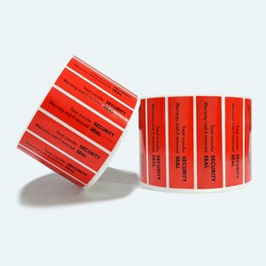 Cinta de Seguridad Vizlent Roja con Sello de Seguridad a Prueba de Manipulación, Impermeable si se Abre, Etiqueta de Seguridad de Papel, Rollo de Etiquetas Adhesivas - Product Image 3