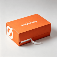 Boîtes plates en carton ondulé écologiques et recyclables, emballage pour expédition, boîte à courrier avec bande détachable, boîte en papier à fermeture éclair pour vêtements