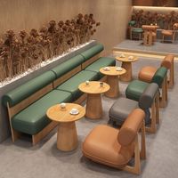 Maßgefertigte moderne Restaurantmöbel, Sitzbank mit Holzrahmen für Hotel, Café, Esszimmer-Set