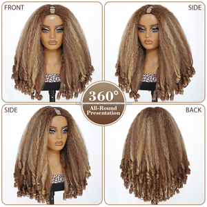 Peluca Sintética Afro Rizada en Forma de V, de Fibra Natural Futura de Alta Calidad, 20 Pulgadas, para Mujeres Negras, Marca TOP GIRL - Product Image 4