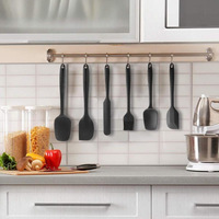 Ustensiles de cuisine, ensemble de 6 spatules en silicone, résistantes à la chaleur, pour mélanger, pâtisser, gratter, ensemble d'ustensiles de cuisine antiadhésifs