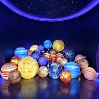 Ballon gonflable géant lumineux personnalisé, forme de planète sur le thème de l'espace, adapté à la décoration des activités des centres commerciaux