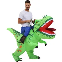 Fantasia inflável de dinossauro, fabricante de fantasia de dinossauro com desenho de animal personalizado, traje realista de dinossauro para venda por atacado