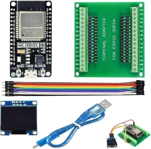 Carte de développement ESP32 DevKitC <span class=keywords><strong>V1</strong></span>, double mode 2,4 GHz, double cœur 240 MHz, série USB pour applications domotiques - Product Image 1