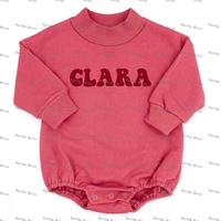 Herfst Winter Baby Peuter Mockneck Sweatshirt Romper Lange Mouw Baby Meisje Oversized Sweatshirts Bubbel Romper