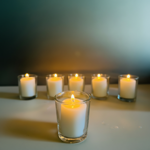 Velas votivas clásicas personalizadas de 8 horas, cera Premium hecha a máquina, no tóxico, respetuoso con el medio ambiente, decoración del hogar, bodas, Año Nuevo - Product Image 1