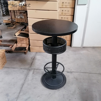 Tables de bar modernes en bois, hautes, carrées et rondes, pour événements, bars et cocktails