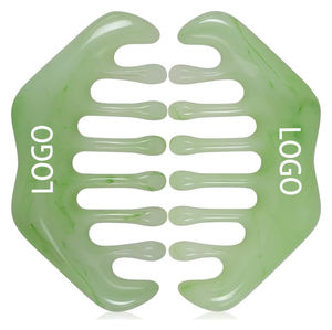 Logotipo personalizado de mano de plástico de moda peine para el cabello masajeador de meridianos con acupuntura fisioterapia cuero cabelludo Guasha herramienta de raspado - Product Image 1