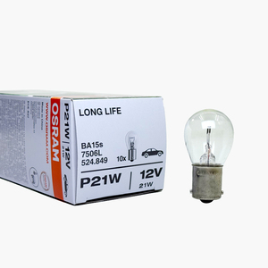   หลอดไฟรถยนต์ <span class=keywords><strong>P21W</strong></span> 12V S25 <span class=keywords><strong>P21W</strong></span> ขั้วเดี่ยว 7506L Longlife E1 - Product Image 3