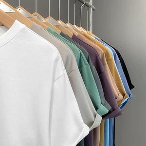 Camiseta de Algodón Blanca de Alta Calidad para Hombre, Estilo Urbano, Hombros Caídos, Personalizable con Logotipo, Tejido Grueso - Product Image 5