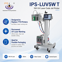 Machine de marquage laser UV volante IPS-LUV5W T 5W, alternative à l'imprimante de codage par transfert thermique TTO pour l'impression de codes de date et de logos