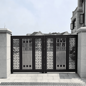 Portes coulissantes <span class=keywords><strong>d</strong></span>'<span class=keywords><strong>entrée</strong></span> principales en aluminium pour allées extérieures de maisons modernes – Designs de portails coulissants automatiques pour jardins – Ventes flash - Product Image 2