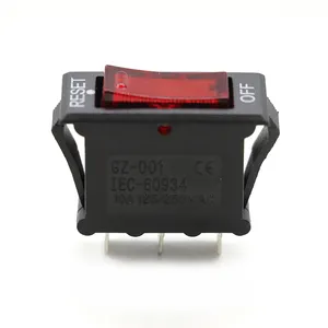 16A 125V 7.5A 250V Rating 2 pins 3 pins cqc kcd3 t125 Rocker Switch 3Ways Rleil Rocker Switch