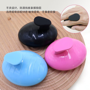 Silicone <b>Scalp</b> Massage <b>Brush</b> S-16 Blue And Pink For Adult Hair Care Cleansing Tool With Comb Design - Product Image 2
