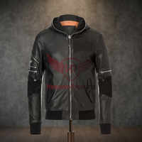 Blouson Bomber Homme en Cuir Véritable 100% – Collection Hiver Premium – Luxe Décontracté, Respirant, Écologique et Coupe-Vent