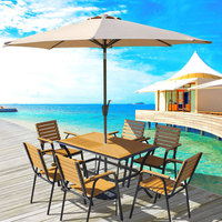 Ensemble de Table et chaise, meubles de Restaurant, Patio, jardin, extérieur, avec parapluie, vente en gros, 5 pièces