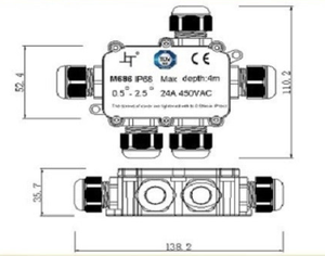 Conector de tira de luz Led de 5 vías, bloque de terminales de Cable a Cable de alambre, caja de conexiones impermeable Ip68 para exteriores - Product Image 4