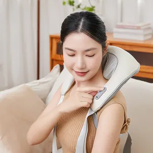 LICHANG alat pijat elektrik, jaringan dalam 3D Shiatsu selendang leher pijat panas bahu dan punggung