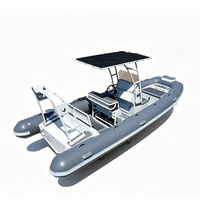 Bateau pneumatique en aluminium personnalisé de 19 pieds RIB560, homologué CE, coque en aluminium de haute qualité pour les loisirs et les sports nautiques