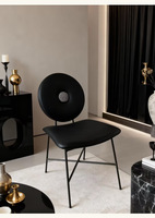 Chaise de salle à manger moderne en cuir, résistante aux griffures de chat et au design multifonctionnel, pour usage commercial et domestique