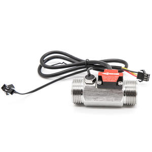 Débitmètre d'eau à détection de température à 6 points, capteur à effet Hall avec interface G3/4, acier inoxydable B6 pour chauffe-eau - Product Image 1