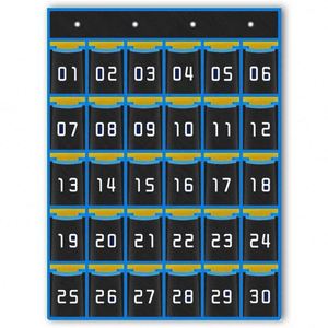 Numbered Classroom Pocket Chart for Cell Phones and Calculator Holder Hanging Wall Door Organizer - Product Image 2