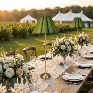 60CM Nordic Modern LED Rechargeable Cordless <strong>Table</strong> <strong>Lamp</strong> <strong>Battery</strong> <strong>Operated</strong> Fabric Flower Lampshade Home Decor Wedding Decoration - Product Image 2