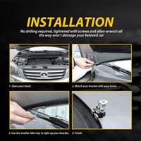 2 Soportes Universales de Montaje con Abrazadera para Luces LED de Trabajo en Pilar A y Capó para Jeep Wrangler, Camionetas, SUV y Accesorios Todoterreno