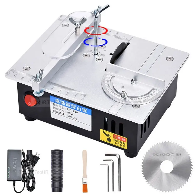 Mini Table Saw Lift DIY Precision Small Woodworking Electric Bench Saw Cutting Tools 775 Motor 96W 63mm Saw blades Woodworking