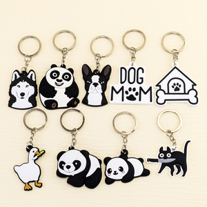 Vente en gros de <span class=keywords><strong>porte</strong></span>-clés en pvc en forme de <span class=keywords><strong>porte</strong></span>-clés en forme d'animal mignon <span class=keywords><strong>Porte</strong></span>-clés pour chien Cadeau de mode panda <span class=keywords><strong>Husky</strong></span> Ornement de clé Pendentif de sac - Product Image 1
